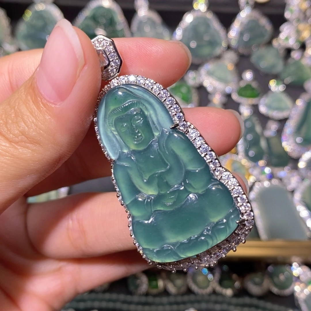 翡翠未镶嵌颈饰天然