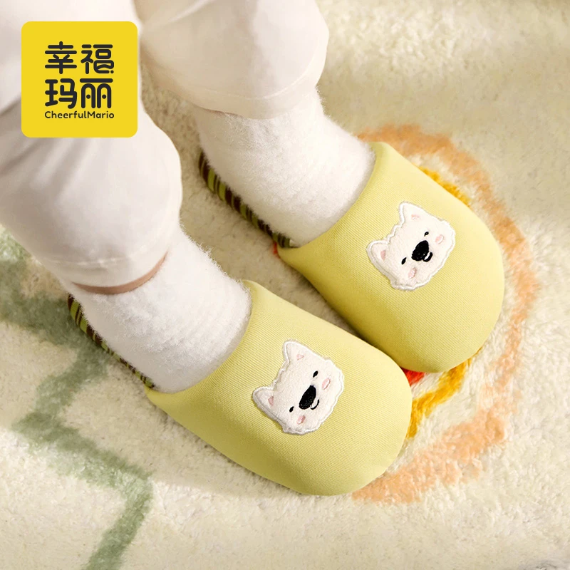 儿童棉拖鞋男童居家室内秋冬季6-12岁女孩潮款加厚保暖亲子毛拖鞋