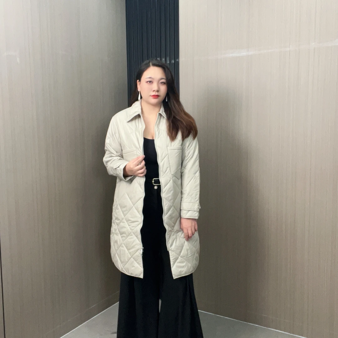 最新【乔姐3539】轻奢大码棉衣中长款加厚时尚保暖