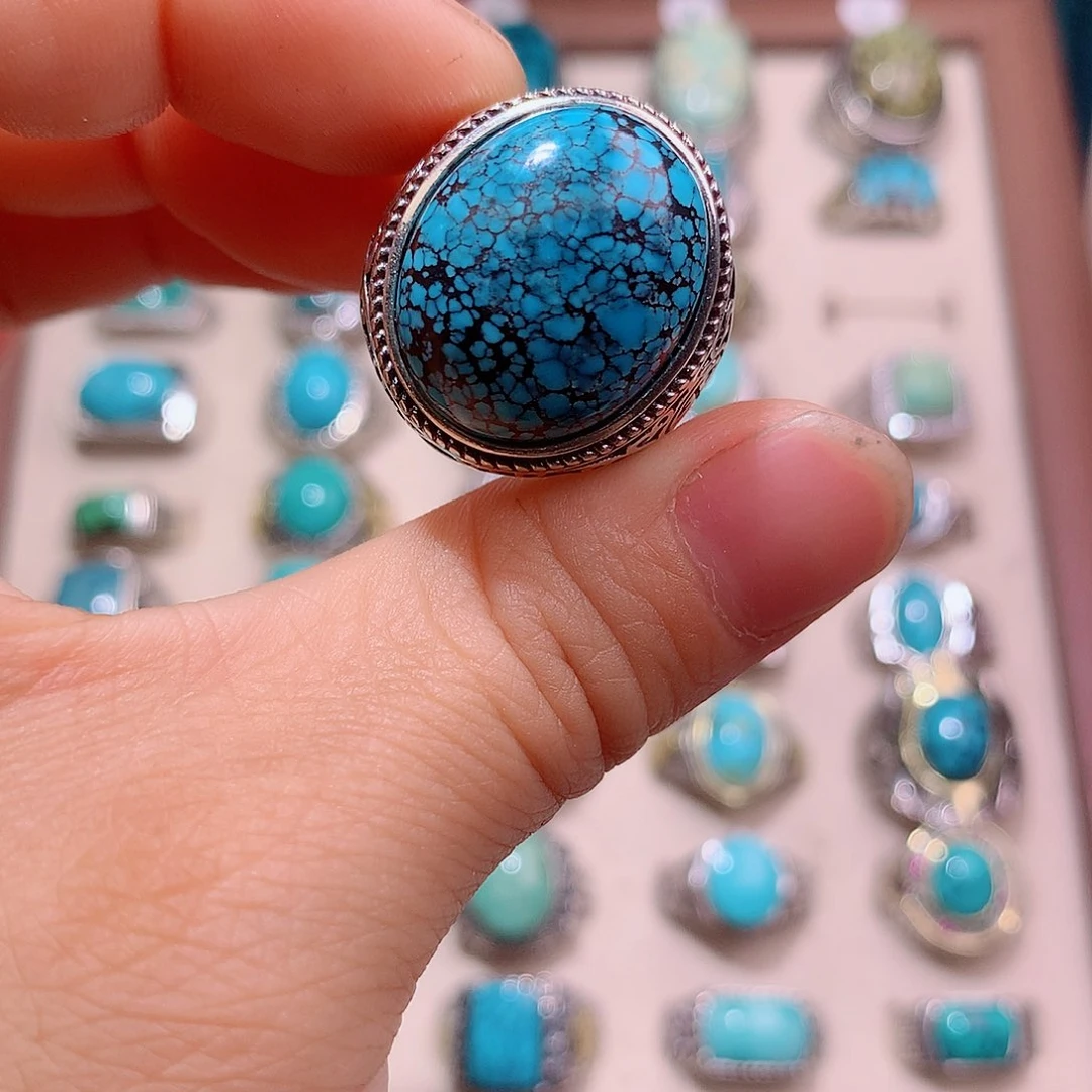 绿松石银S925镶嵌颈饰