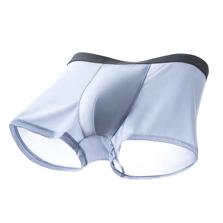 3D冰丝男士内裤透气清凉夏季薄款7A抗菌男款四角裤大码舒适平角裤