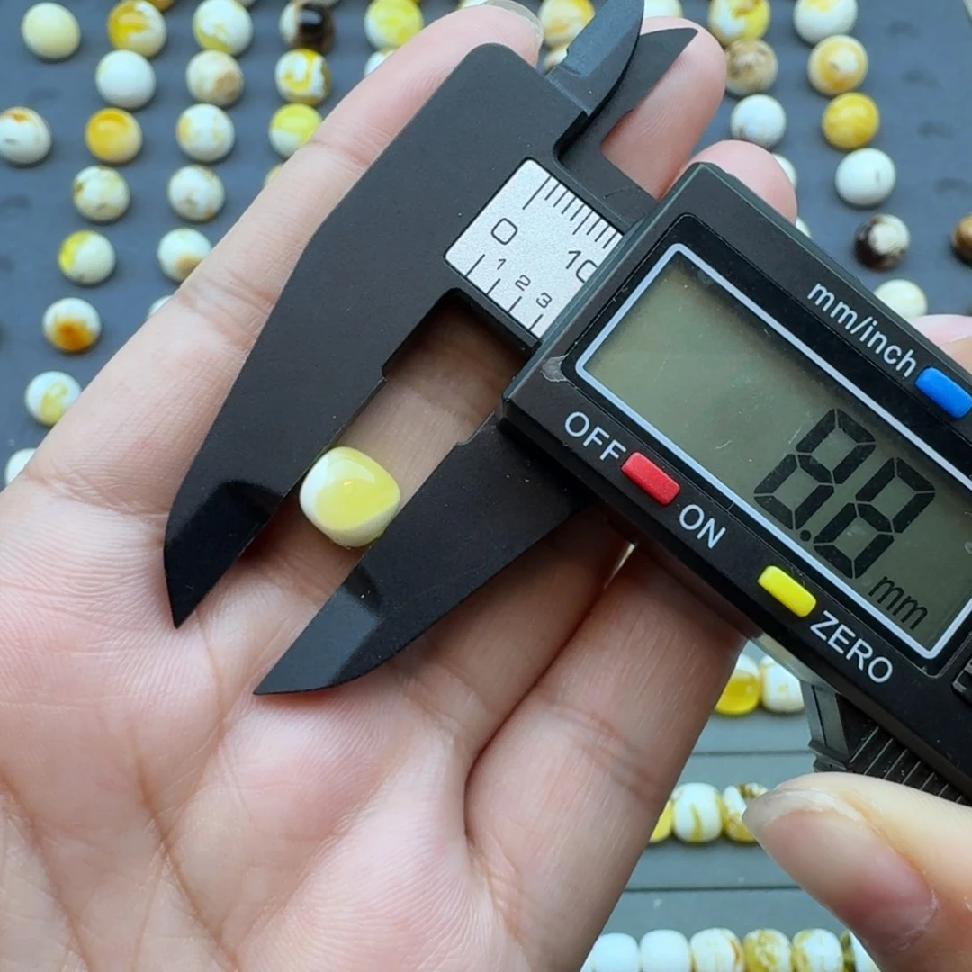 琥珀未镶嵌裸石8加老型荷包蛋