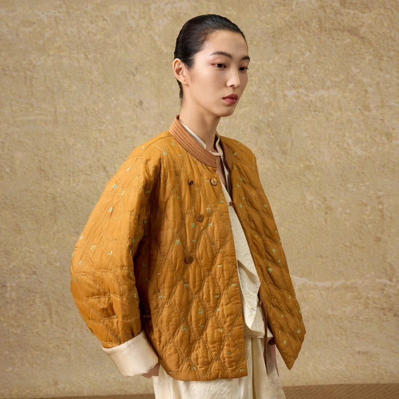 EXCEPTION短节奏夹棉绣花外套AA25-A1O01