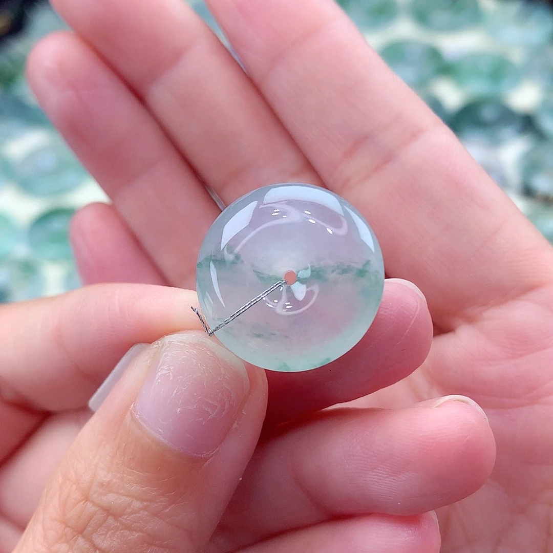 翡翠未镶嵌颈饰编号163-尺寸19.1/6