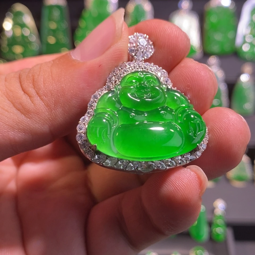 翡翠银S925镶嵌颈饰