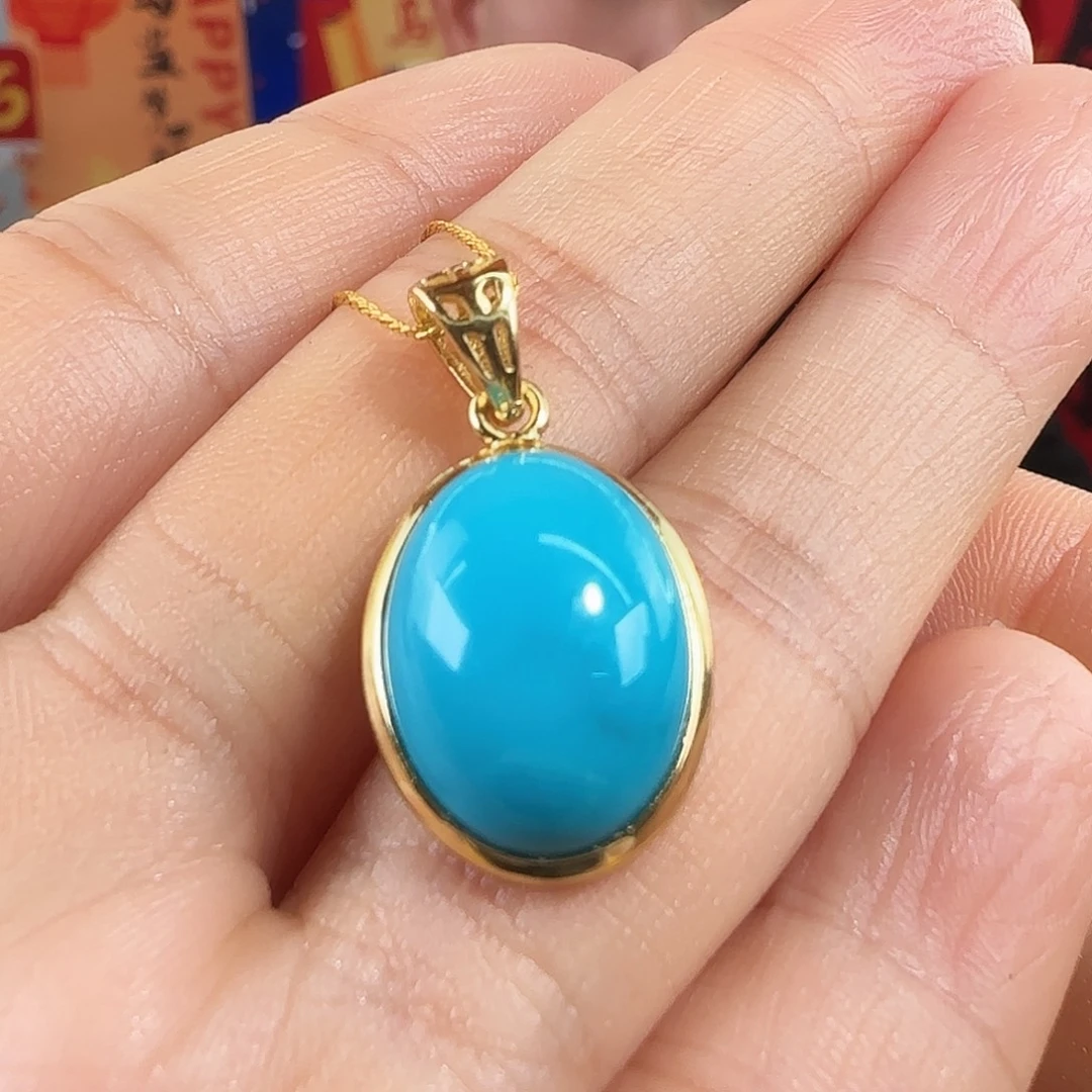 绿松石银S925镀金镶嵌珠宝奇石