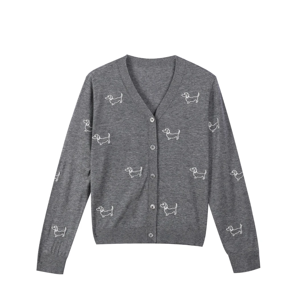 2386【T*B订单】单排扣常规毛针织衫休闲提花衫时尚女装秋冬开衫