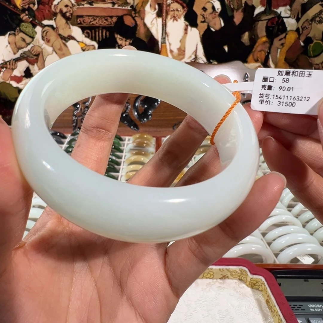 和田玉未镶嵌手镯