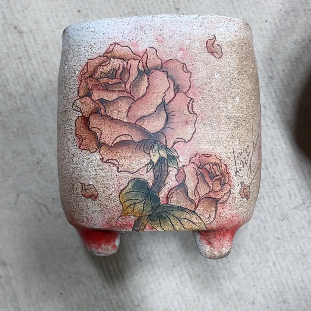 紫砂花盆W****陶瓷多肉花盆瑕疵