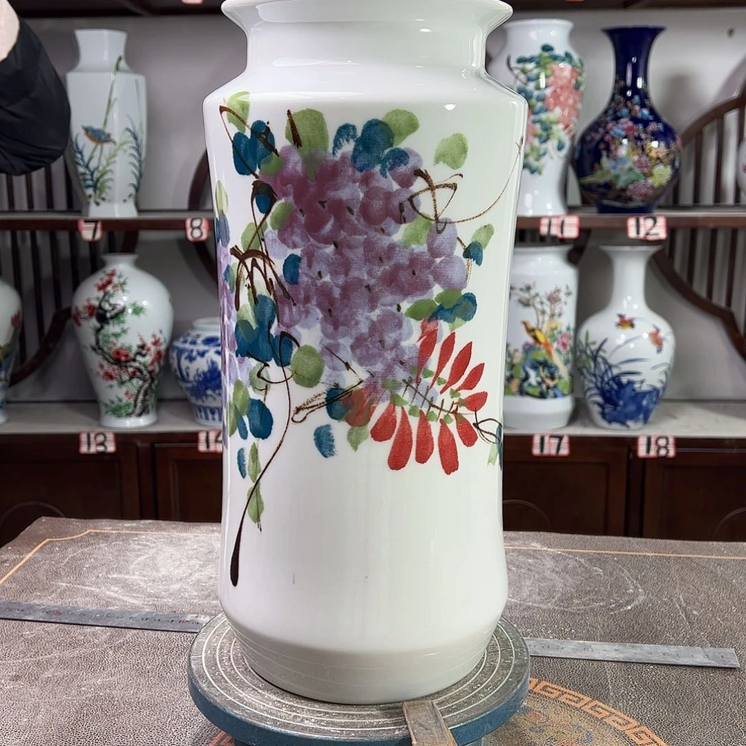 摆件陶景德镇陶瓷书紫藤