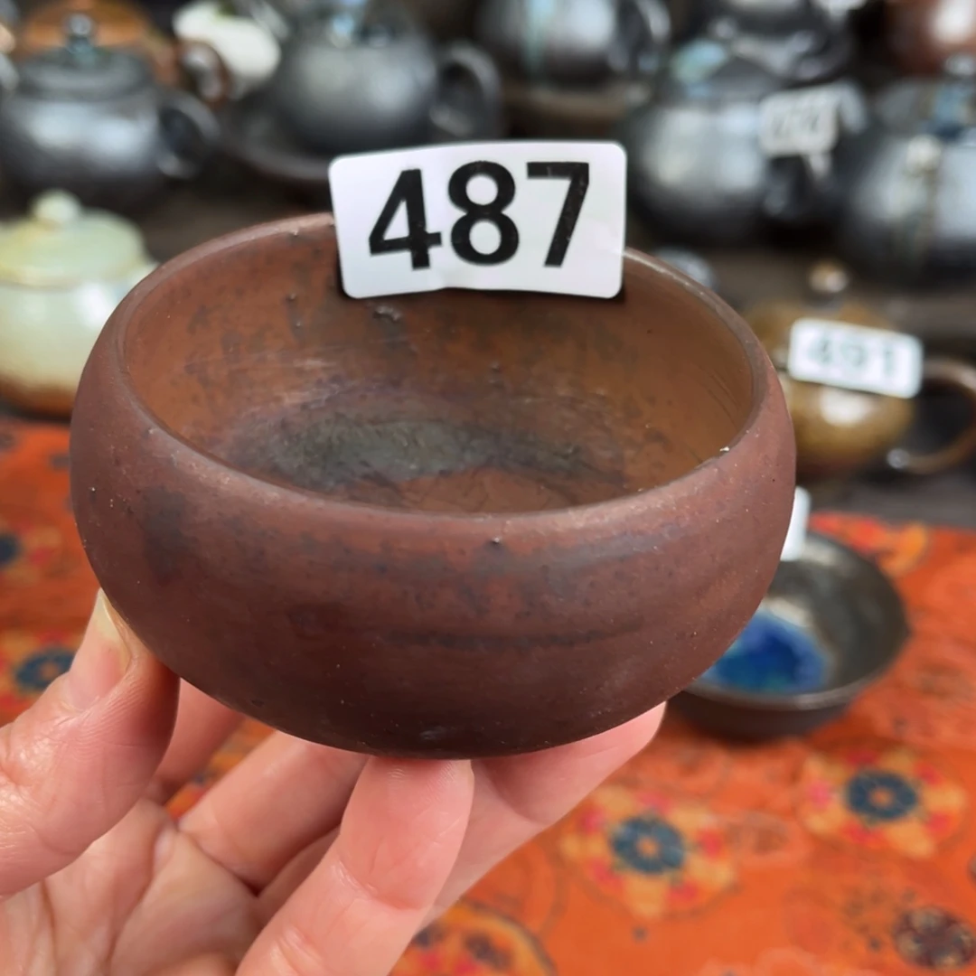 柴烧茶器主人杯杯柴烧