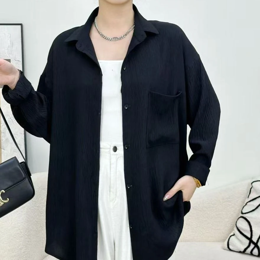 MM衬衫女装春季新款宽松慵懒风长袖上衣3322