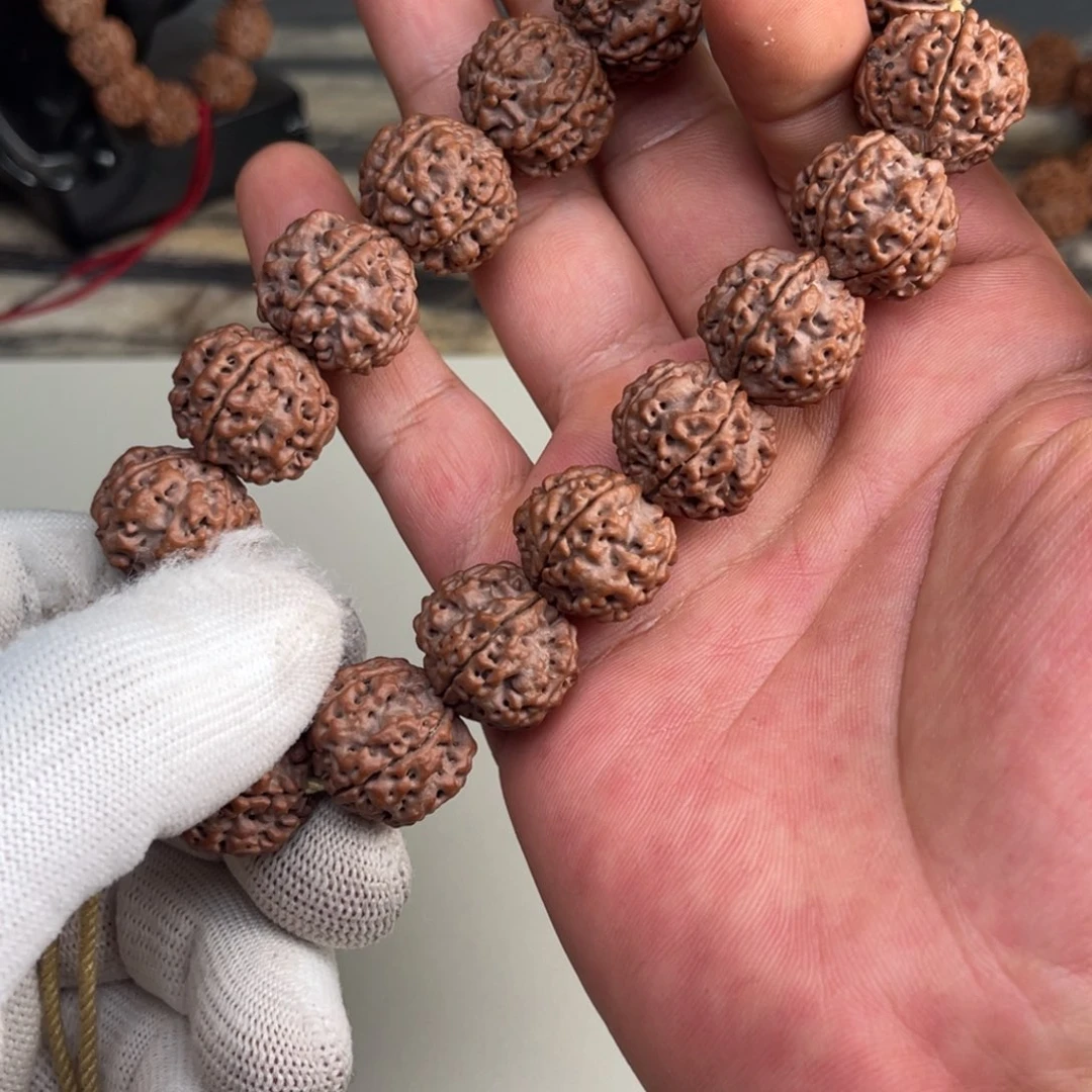 手串金刚菩提651古龙梅花，油皮铁籽