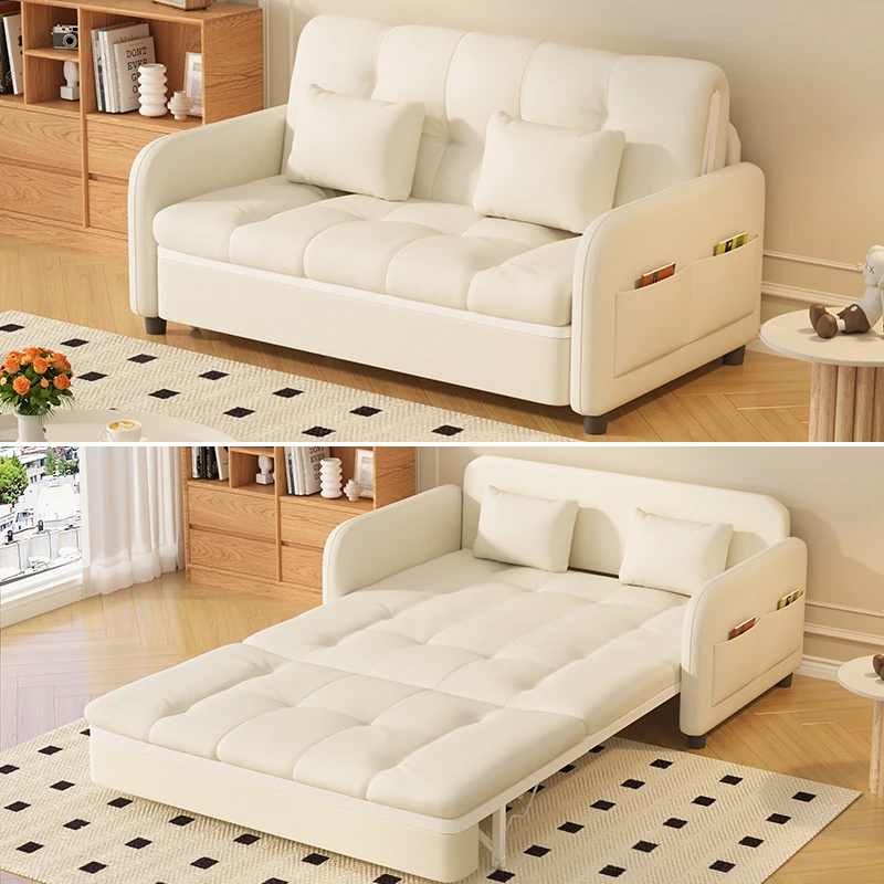 折叠沙发床一体两用2025新款云朵小户型客厅双人多功能伸缩抽拉床
