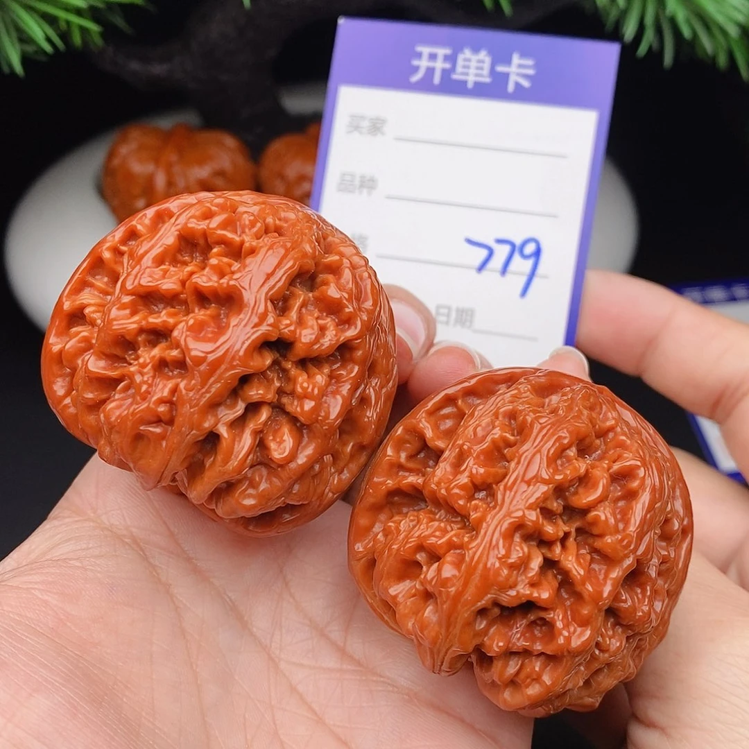 文玩核桃把件47粗筋779