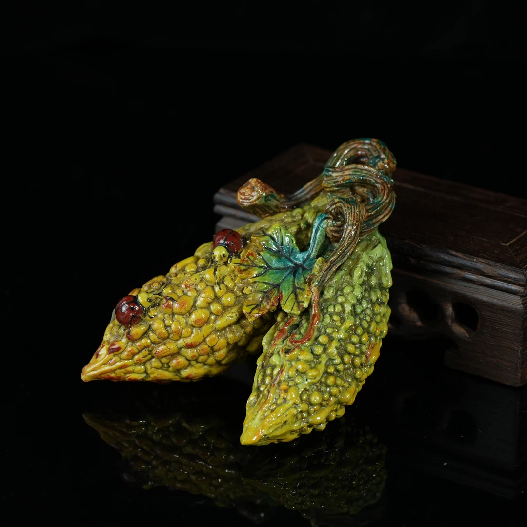lot14974 5110 清乾隆 仿生瓷瓜果 L:12