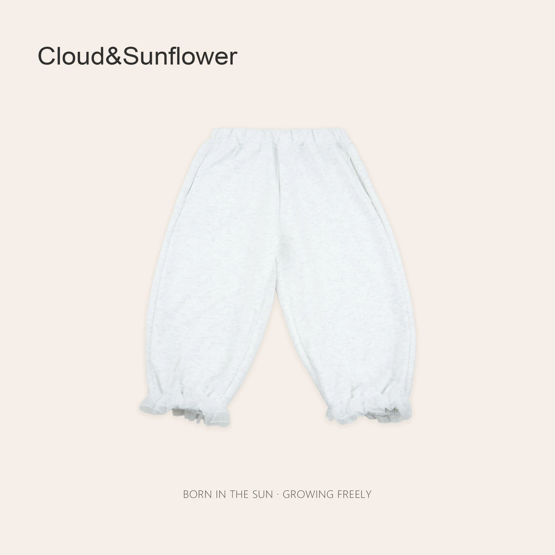 女童春季裤脚碎花束脚休闲卫裤251073