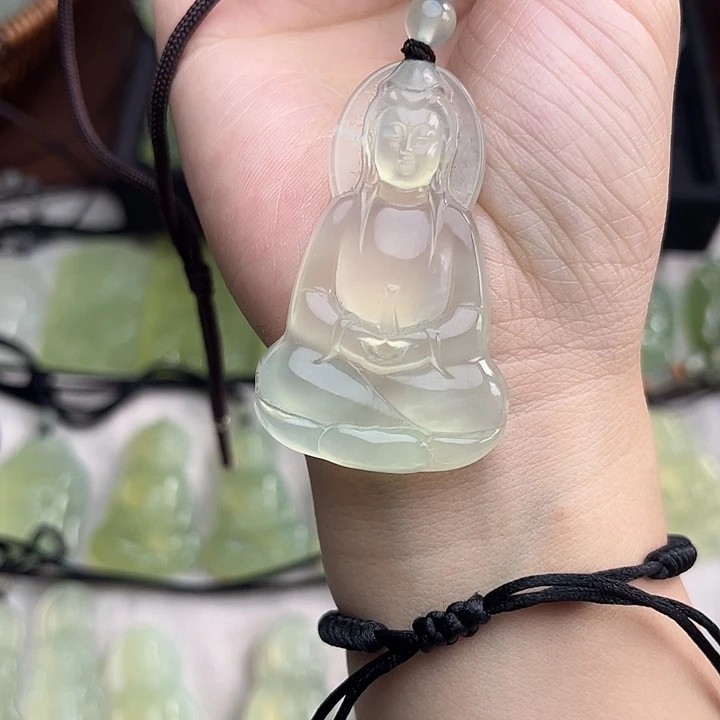 合金岫玉颈饰吊坠