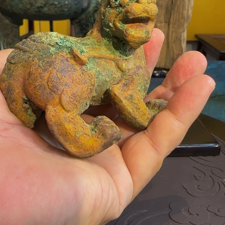 曉***铜瑞兽一对收藏品