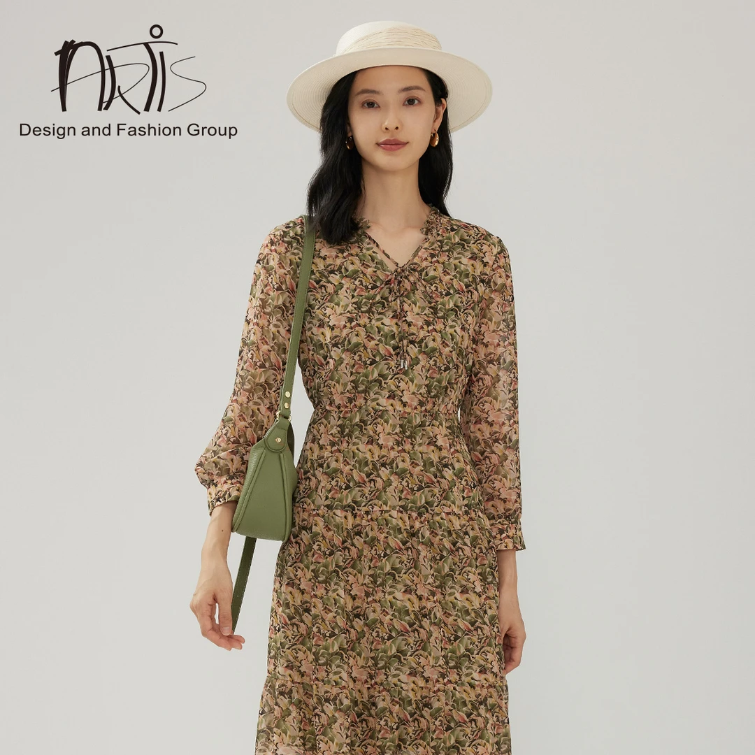 ARTIS雅迪斯2025春季新款 进口面料印花蛋糕连衣裙AR5817012-072