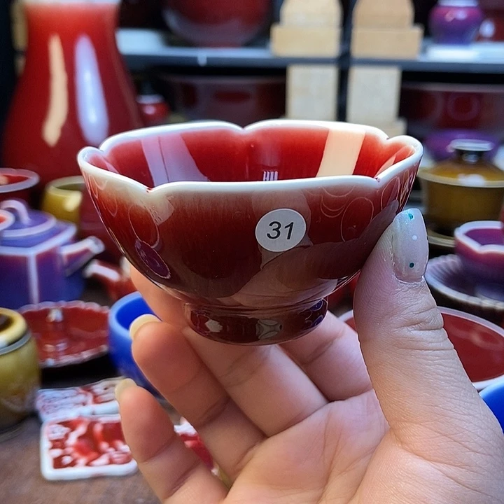 陶瓷景德镇名陶雅玩原矿郎红