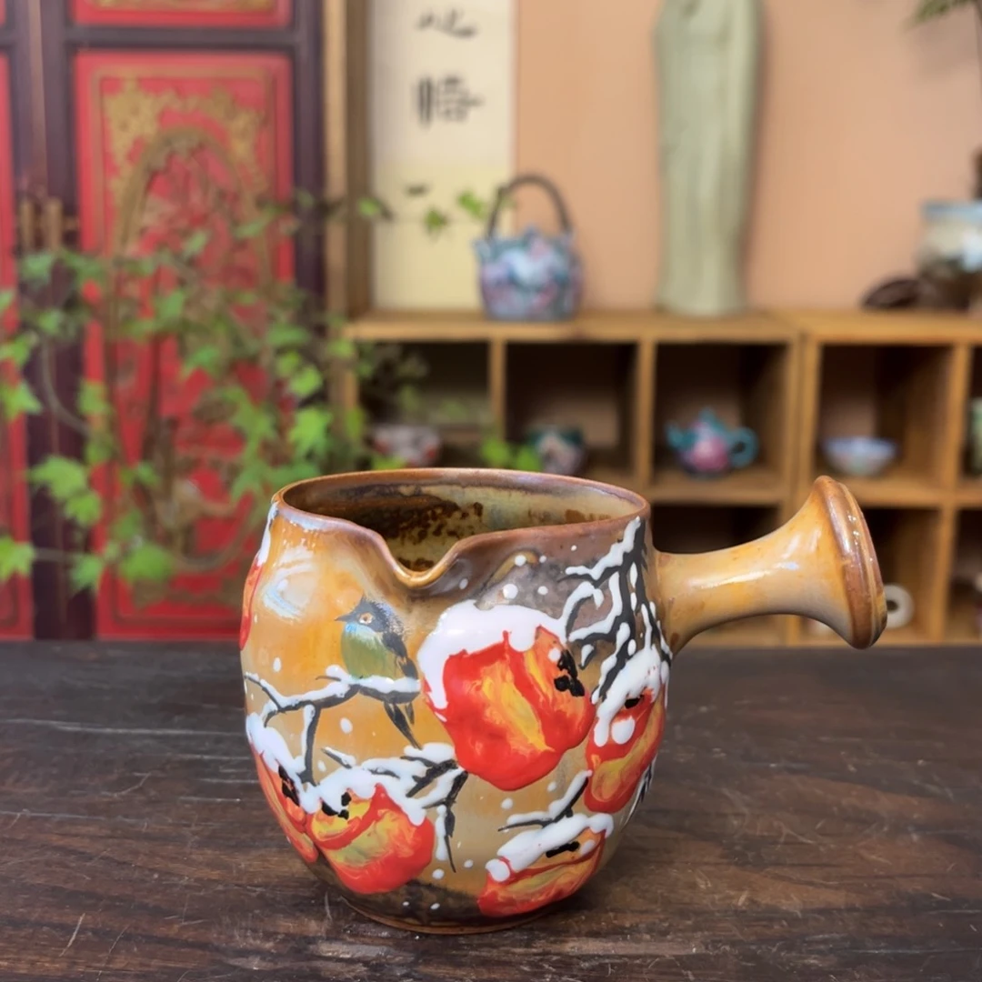 柴烧手工手绘陶瓷
