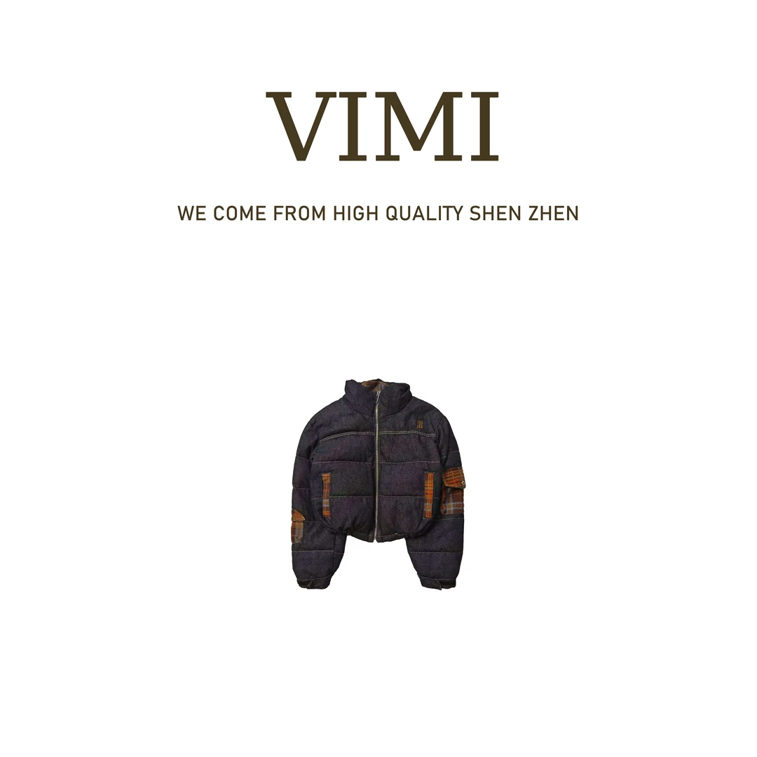 VIMI·冬季加厚立领保暖宽松百搭牛仔棉服NS17106
