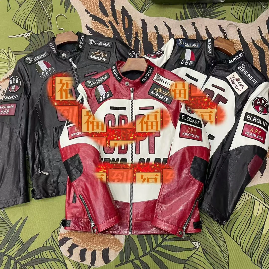 ZMY-PS2025PINSE牛皮立领赛车服