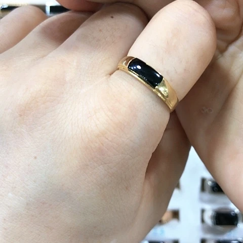 翡翠戒指18K金镶嵌猜*透缅甸天然A货翡翠