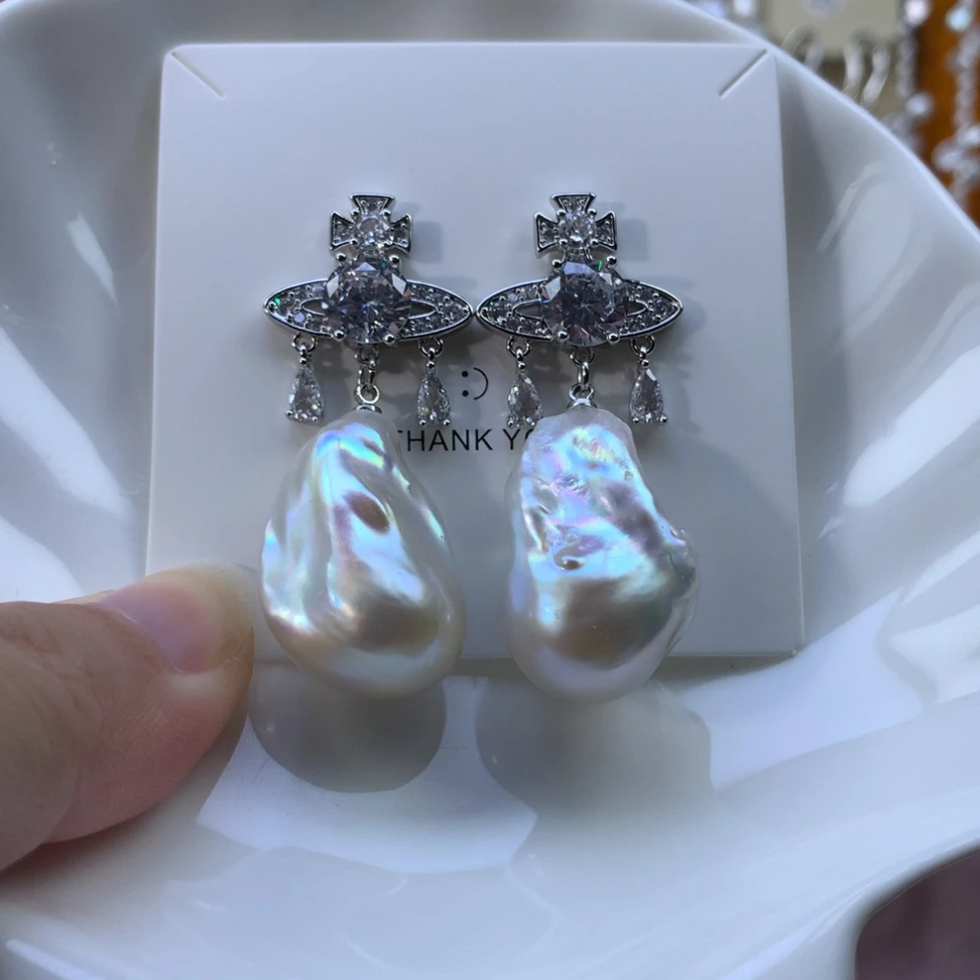 合金淡水珍珠耳环特价2735