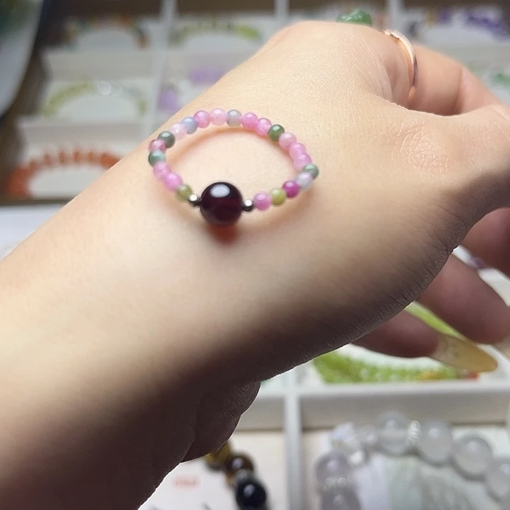 未镶嵌碧玺戒指碧玺戒圈