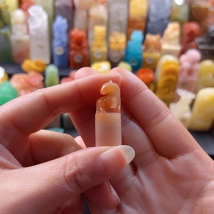 老挝石印石手工定制，1.3厘米，马，包刻字