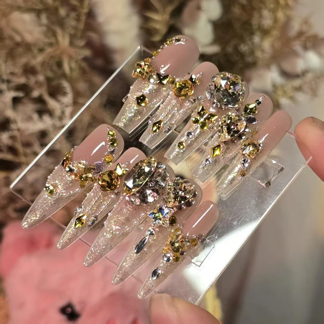 落日融金丶(奥捷)珠宝级丶霸榜某书评测丶手工穿戴甲