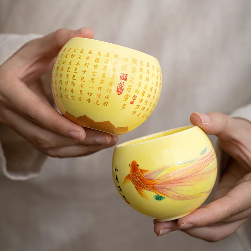 陶瓷中式高档品茗杯主人杯单杯功夫茶具茶杯家用个人羊脂玉大号批