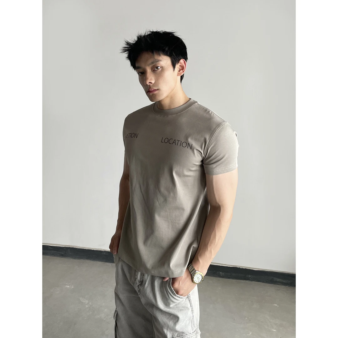 DAY NY美式收袖口boxy版型短袖男女正肩cleanfit休闲t恤痞帅上衣