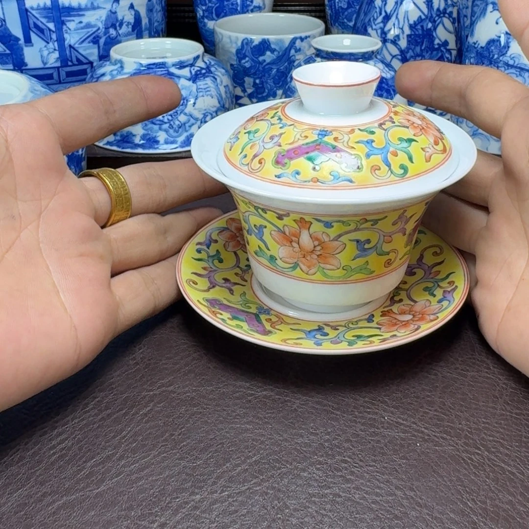 k***i瓷片当代景德镇陶瓷手绘茶具