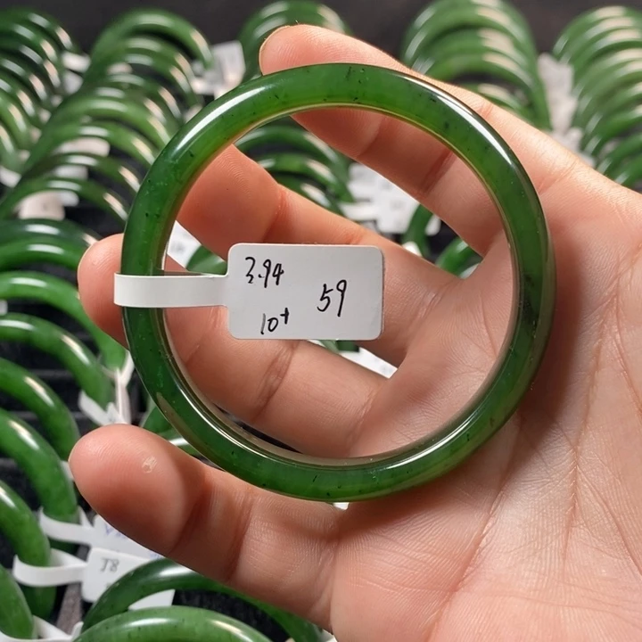 和田玉（碧玉）手镯未镶嵌59+