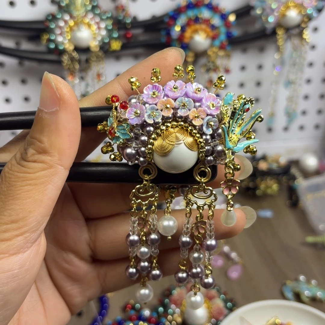 小****铜合金醋酸古风刀马旦发簪