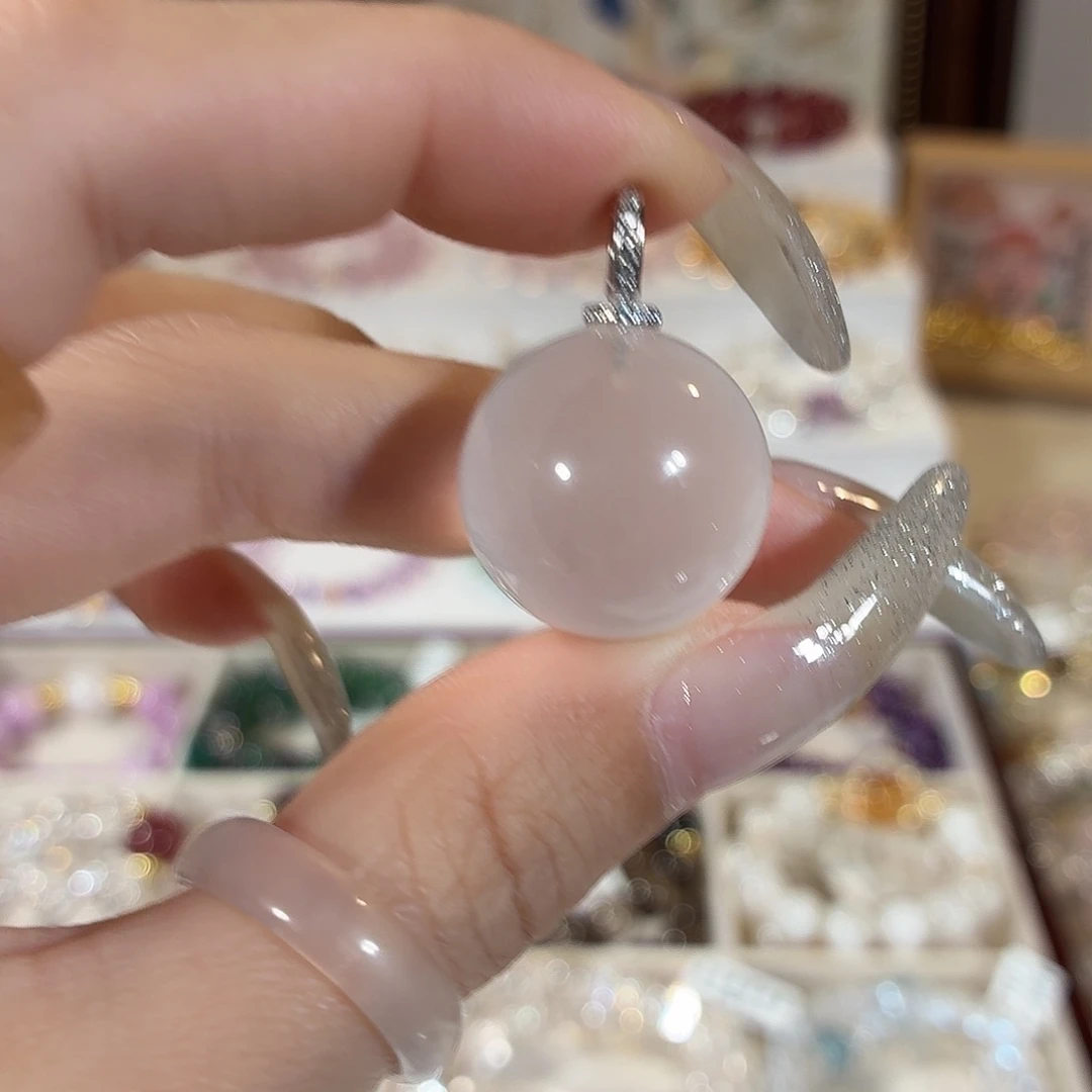 水晶银S925镶嵌手链白草莓单珠21+