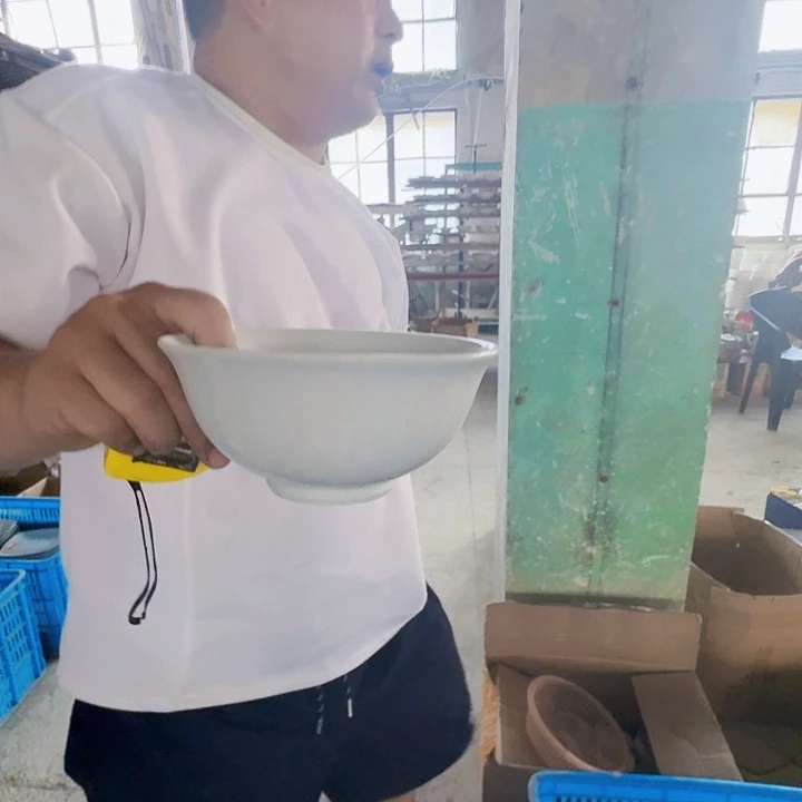 景德镇高温陶瓷玉泥胎米饭碗5个