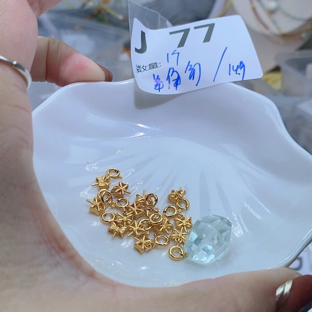 水晶珠宝半成品银S925镶嵌J77