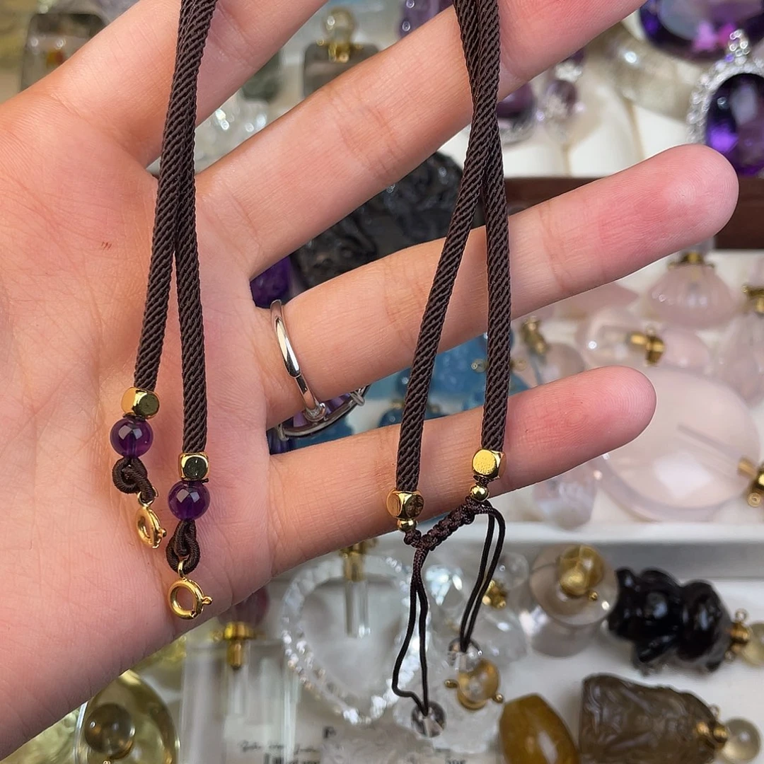 紫晶颈饰未镶嵌天然水晶吊坠943