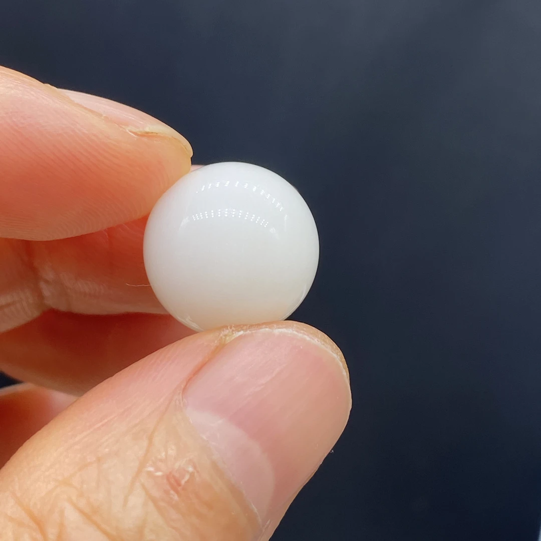 天然水晶白兔毛圆珠14.8mm