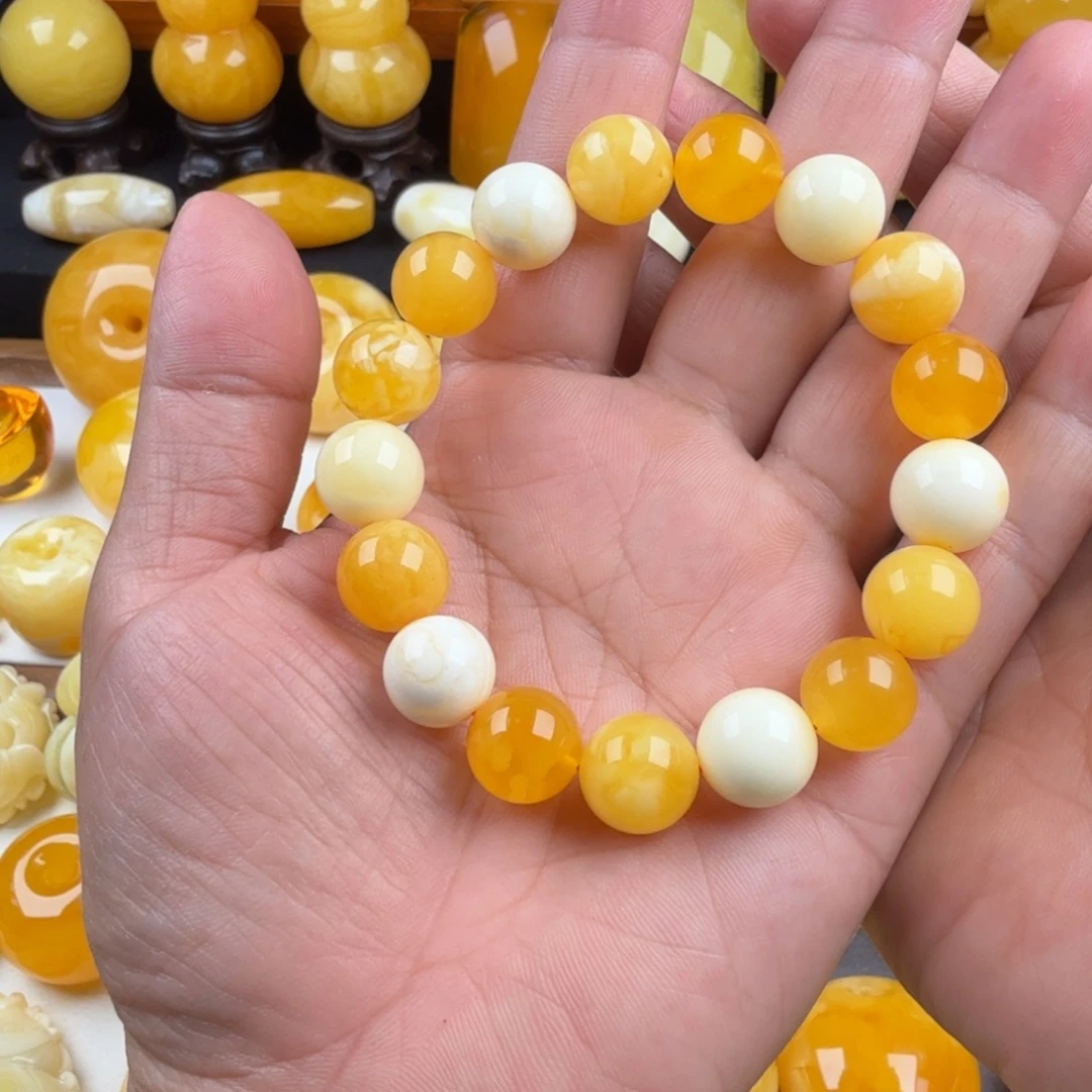 琥珀未镶嵌颈饰纯天然琥珀蜜蜡