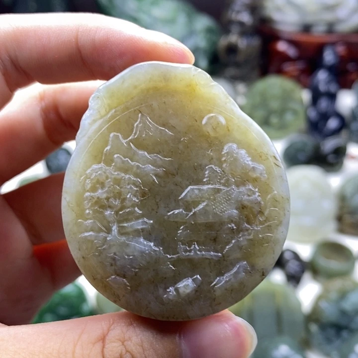 和田玉未镶嵌颈饰