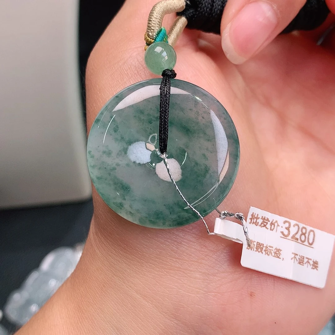 翡翠银S925镶嵌颈饰30-5.7