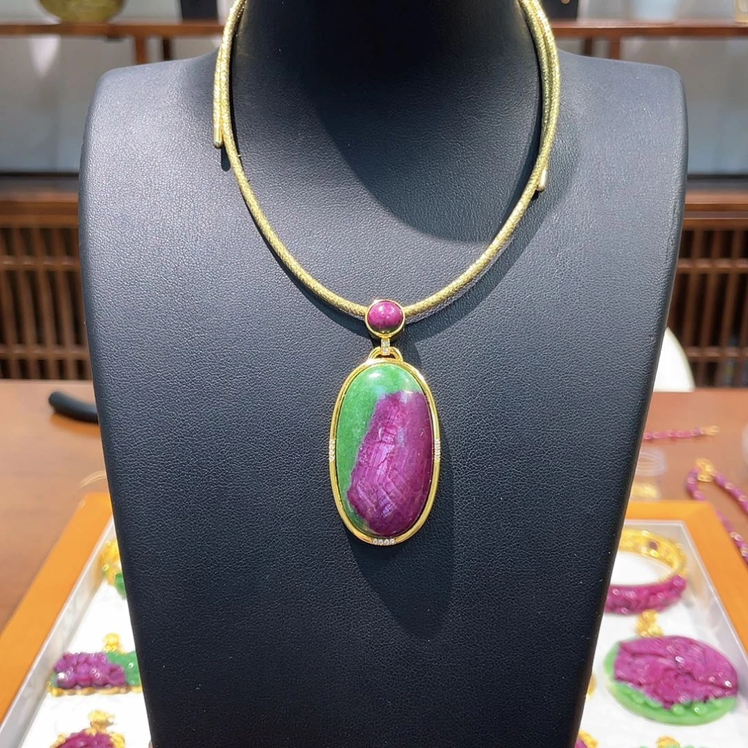 锦纶非金属吊坠红宝