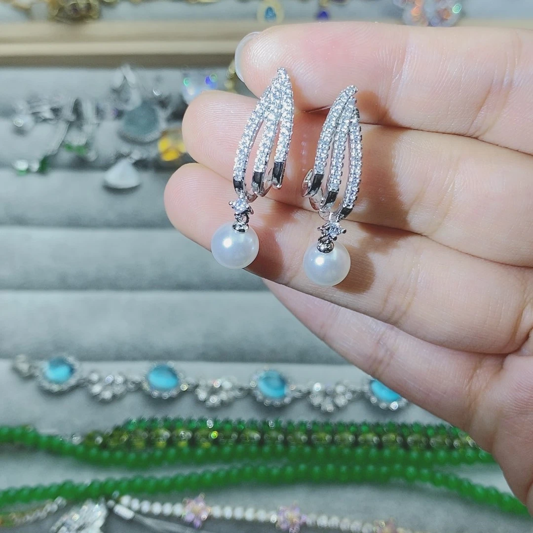 【闪购商品】银S925镶嵌耳饰托帕石