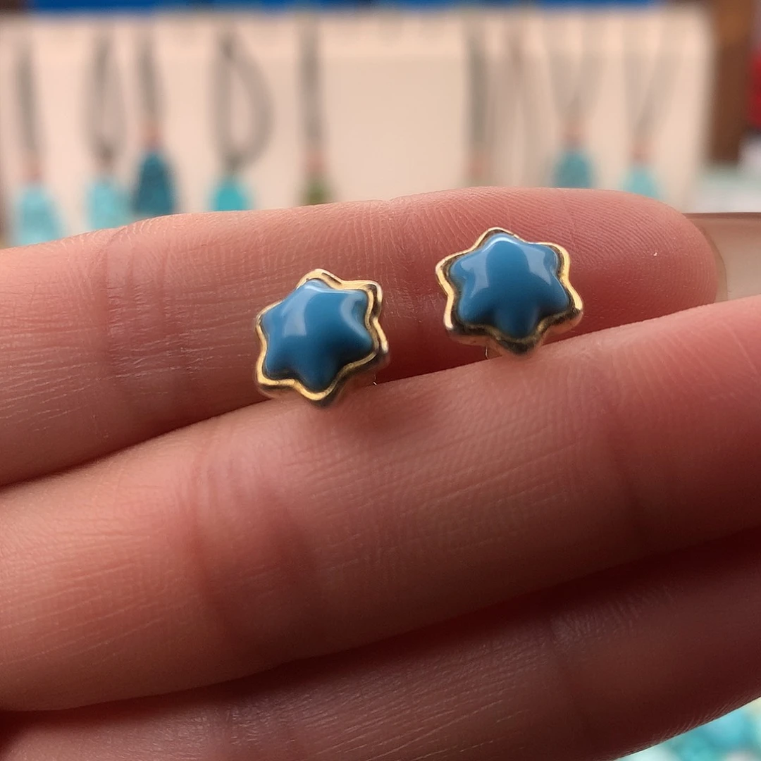 绿松石银S925镶嵌配饰