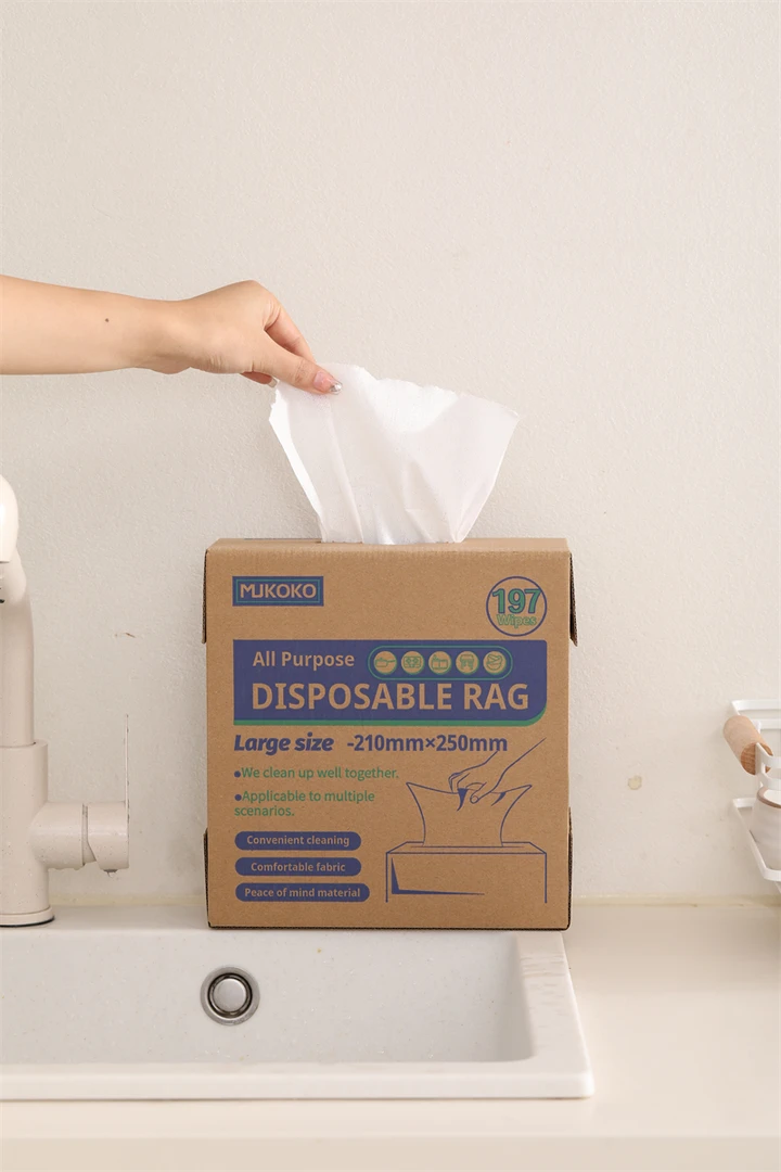 【嘉禾贸易】出口原单197抽 干湿两用抹布 家居清洁懒人抹布